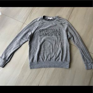 Spiritual Gangster grey crewneck